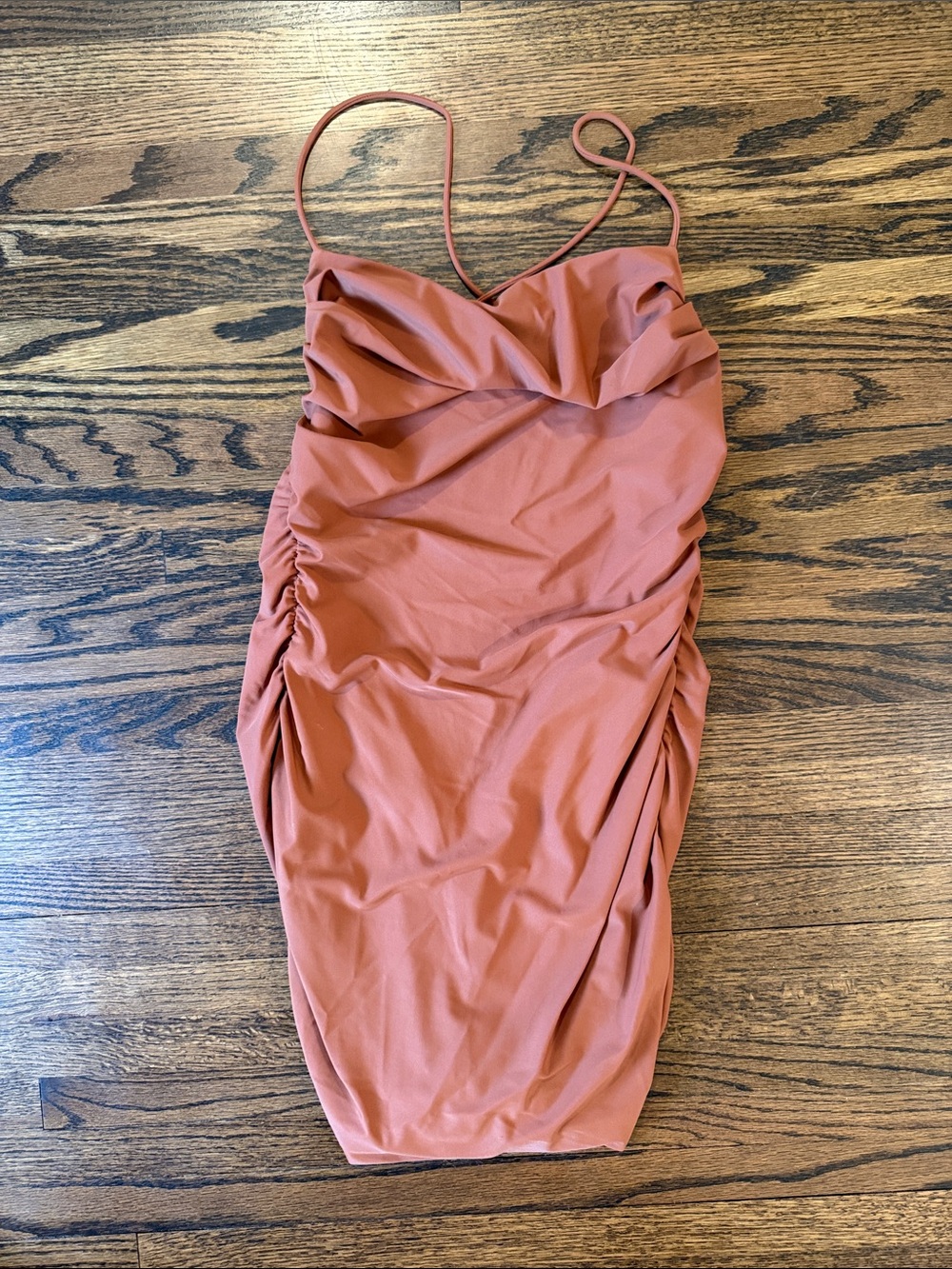 Superdown Spaghetti-Strap Bodycon Dress in Dusty Rose